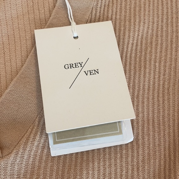 GREY VEN Haldane V Neck Luxe Cashmere Sweater M - Picture 2 of 6